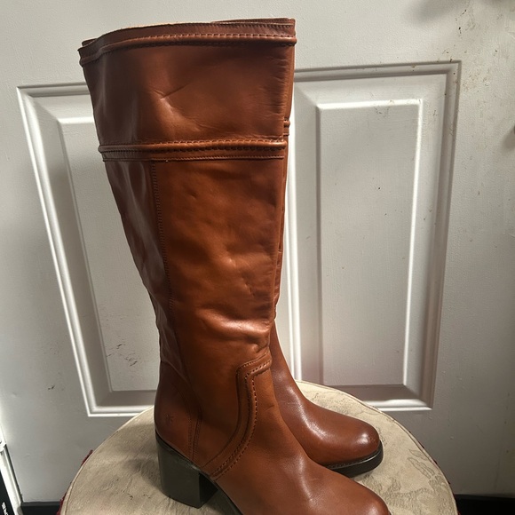 new Frye Women's Jean Tall Pull On Extended Wide Calf Boot FR40672WC CARA Sz 9 - Picture 2 of 16